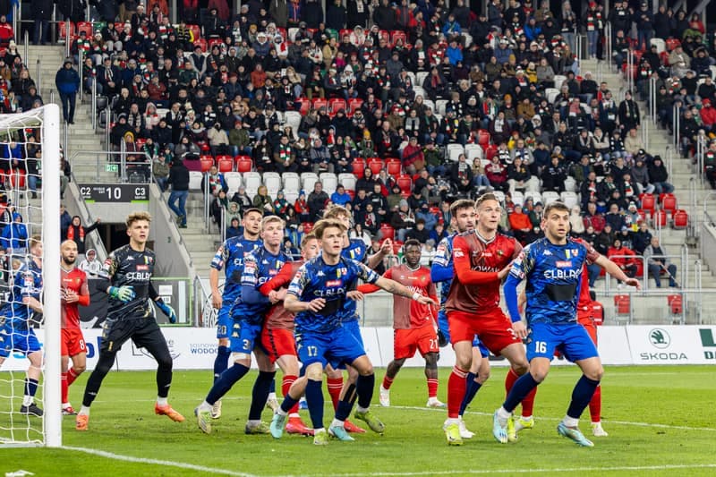 Football. Betclic 2 Liga. Zaglebie Sosnowiec - Olimpia Elblag. 05.04.2025