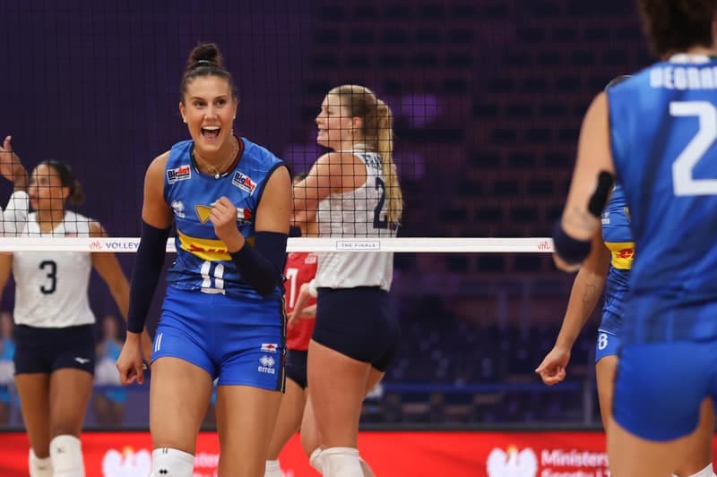 Siatkowka kobiet. Liga Narodow. Wlochy - USA. 23.07.2025