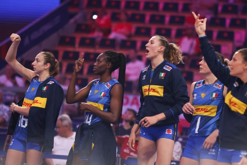 Siatkowka kobiet. Liga Narodow. Wlochy - USA. 23.07.2025