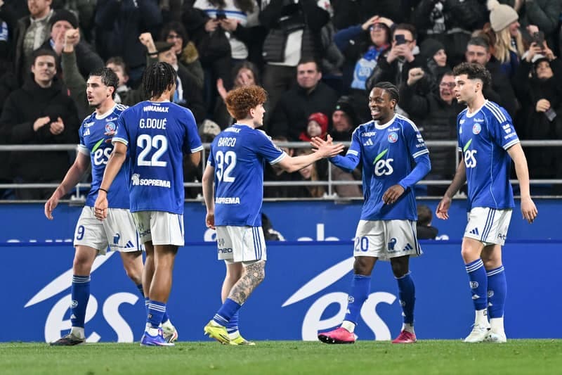 Football. Ligue 1. RC Strasbourg Alsace - Olympique Lyonnais. 22.02.2026
