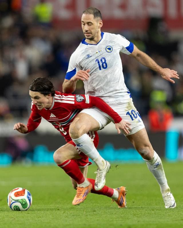 Football. 2026 FIFA World Cup Qualifiers. Wales - Bosnia and Herzegovina. 26.03.2026