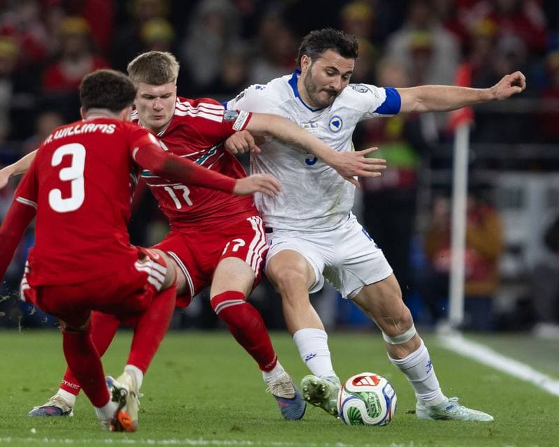 Football. 2026 FIFA World Cup Qualifiers. Wales - Bosnia and Herzegovina. 26.03.2026