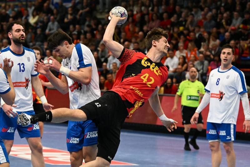 Handball. Men's World Championship Qualifiers. Belgium - Greece. 21.03.2026