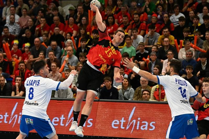 Handball. Men's World Championship Qualifiers. Belgium - Greece. 21.03.2026