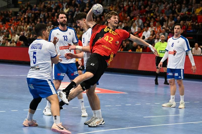 Handball. Men's World Championship Qualifiers. Belgium - Greece. 21.03.2026