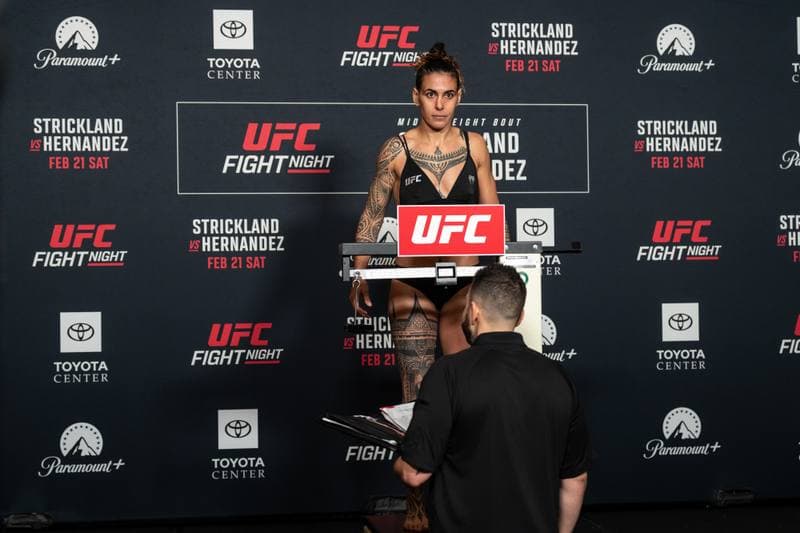Mixed Martial Arts. UFC Fight Night. Official Weigh-In. 20.02.2026