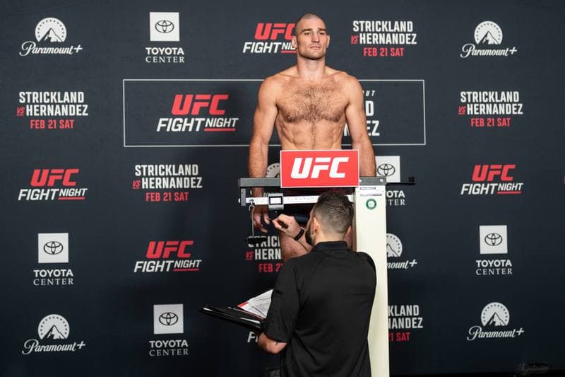 Mixed Martial Arts. UFC Fight Night. Official Weigh-In. 20.02.2026