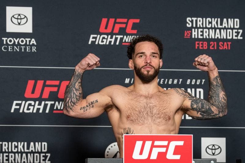 Mixed Martial Arts. UFC Fight Night. Official Weigh-In. 20.02.2026