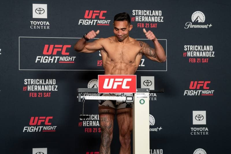 Mixed Martial Arts. UFC Fight Night. Official Weigh-In. 20.02.2026