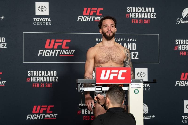 Mixed Martial Arts. UFC Fight Night. Official Weigh-In. 20.02.2026