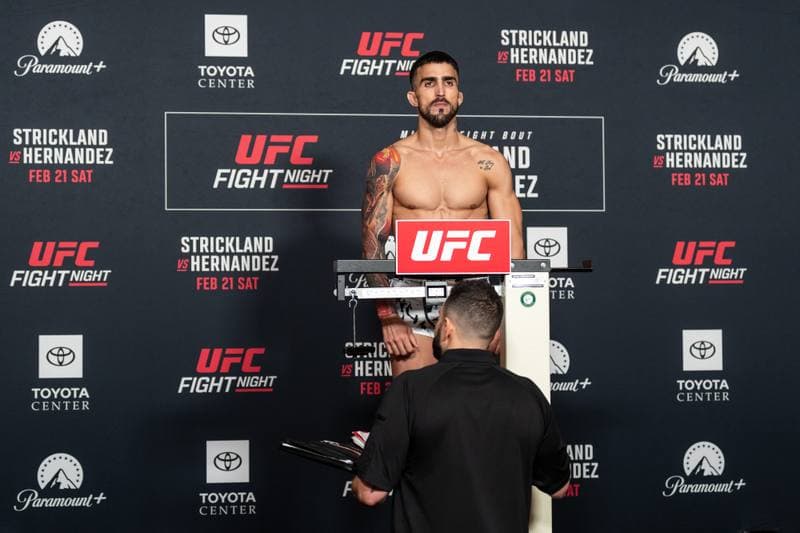 Mixed Martial Arts. UFC Fight Night. Official Weigh-In. 20.02.2026