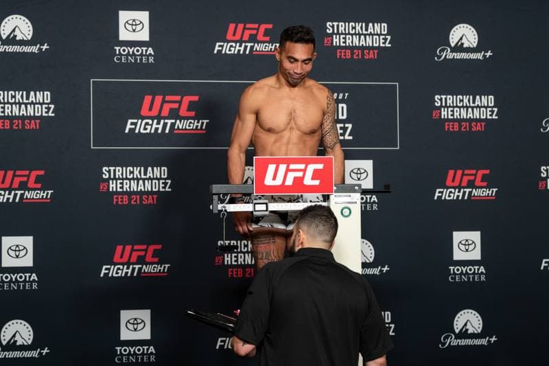 Mixed Martial Arts. UFC Fight Night. Official Weigh-In. 20.02.2026