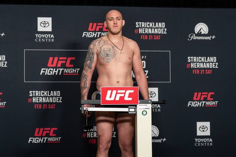 Mixed Martial Arts. UFC Fight Night. Official Weigh-In. 20.02.2026