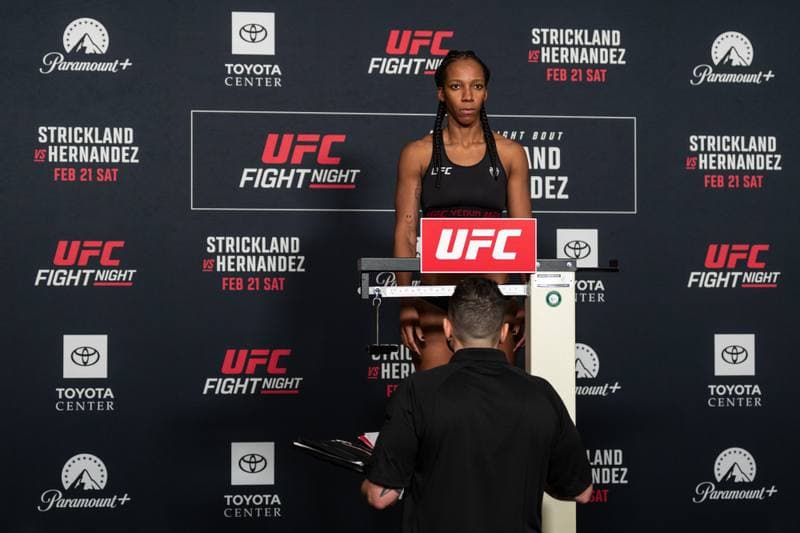 Mixed Martial Arts. UFC Fight Night. Official Weigh-In. 20.02.2026