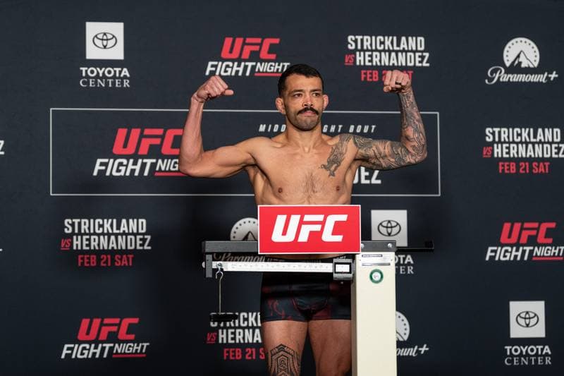 Mixed Martial Arts. UFC Fight Night. Official Weigh-In. 20.02.2026