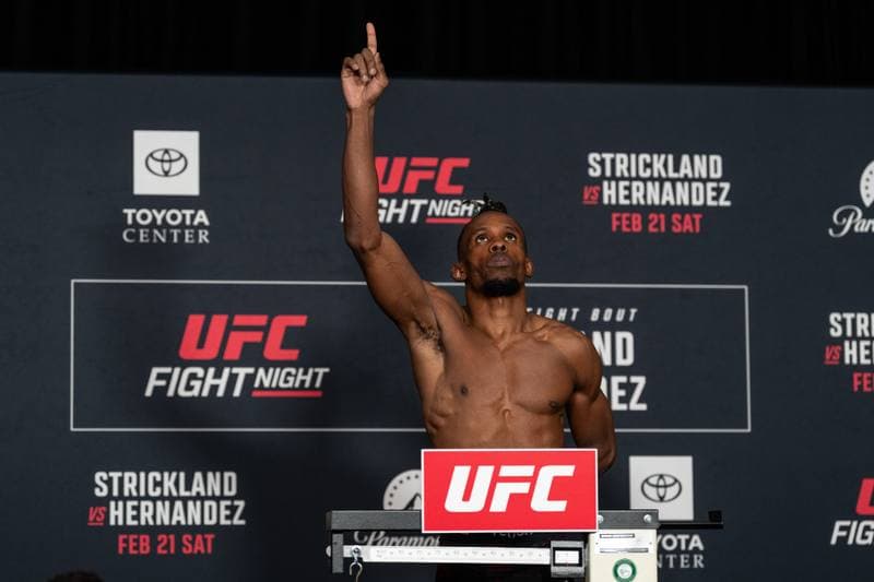 Mixed Martial Arts. UFC Fight Night. Official Weigh-In. 20.02.2026