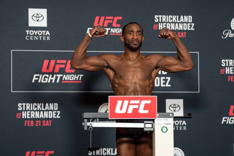 Mixed Martial Arts. UFC Fight Night. Official Weigh-In. 20.02.2026