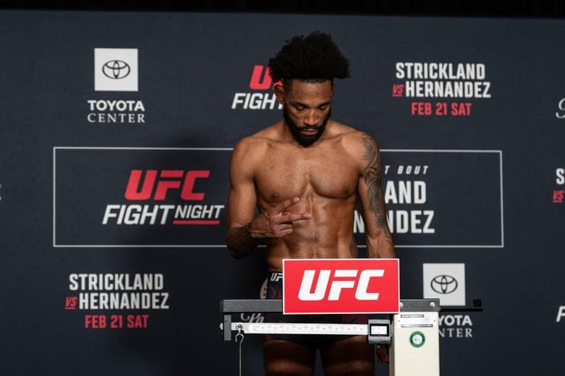 Mixed Martial Arts. UFC Fight Night. Official Weigh-In. 20.02.2026