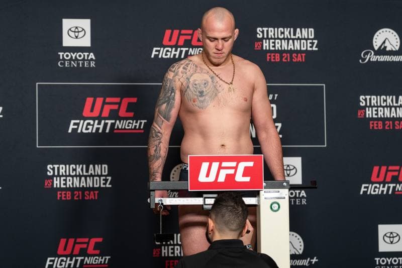 Mixed Martial Arts. UFC Fight Night. Official Weigh-In. 20.02.2026