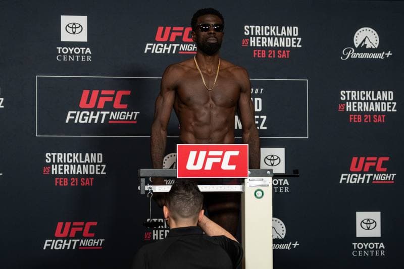 Mixed Martial Arts. UFC Fight Night. Official Weigh-In. 20.02.2026