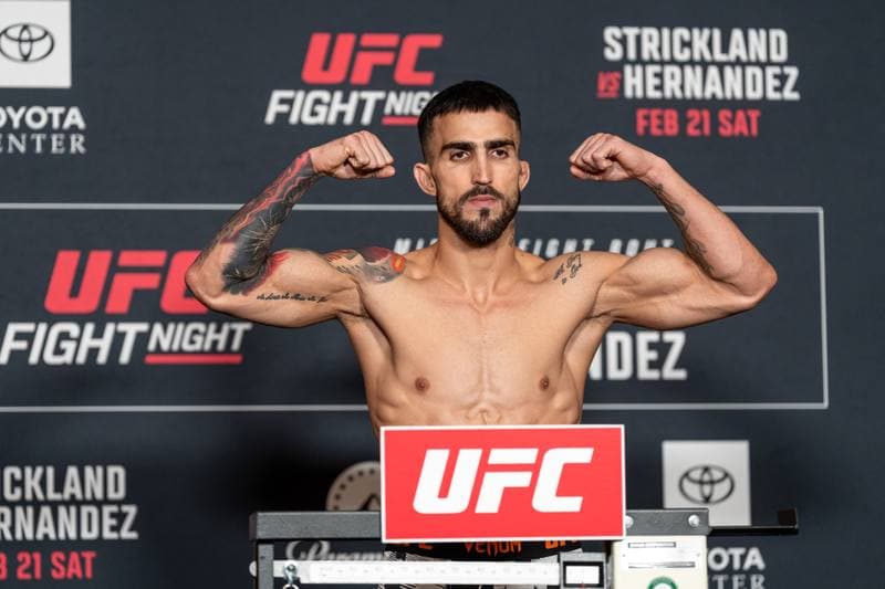 Mixed Martial Arts. UFC Fight Night. Official Weigh-In. 20.02.2026