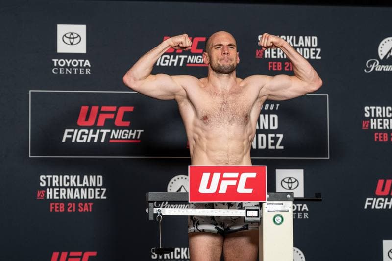 Mixed Martial Arts. UFC Fight Night. Official Weigh-In. 20.02.2026