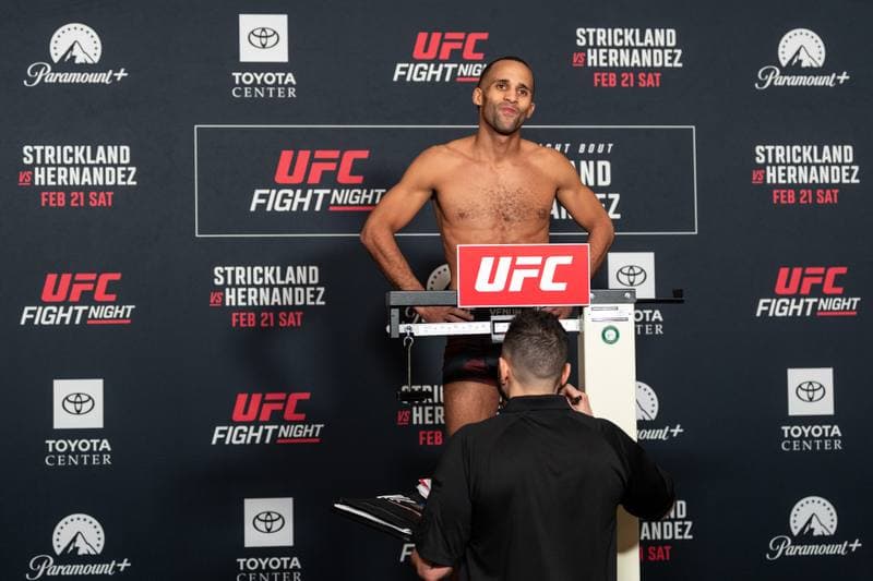 Mixed Martial Arts. UFC Fight Night. Official Weigh-In. 20.02.2026