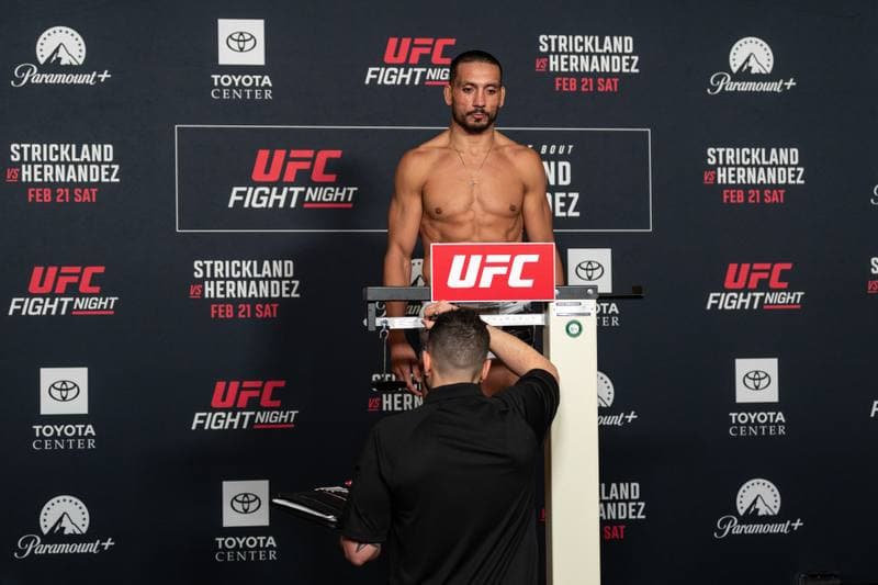 Mixed Martial Arts. UFC Fight Night. Official Weigh-In. 20.02.2026
