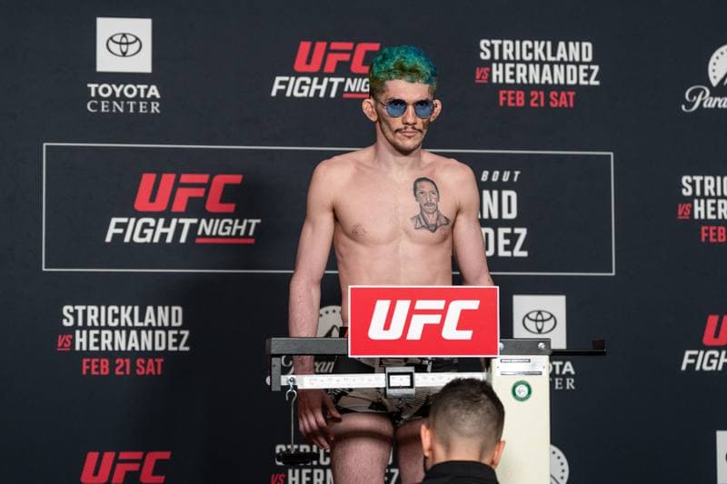Mixed Martial Arts. UFC Fight Night. Official Weigh-In. 20.02.2026