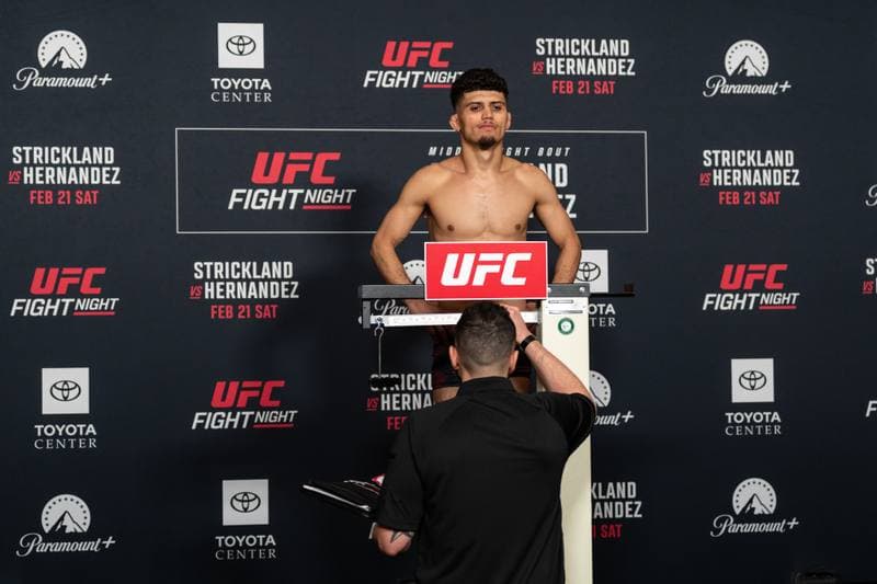 Mixed Martial Arts. UFC Fight Night. Official Weigh-In. 20.02.2026