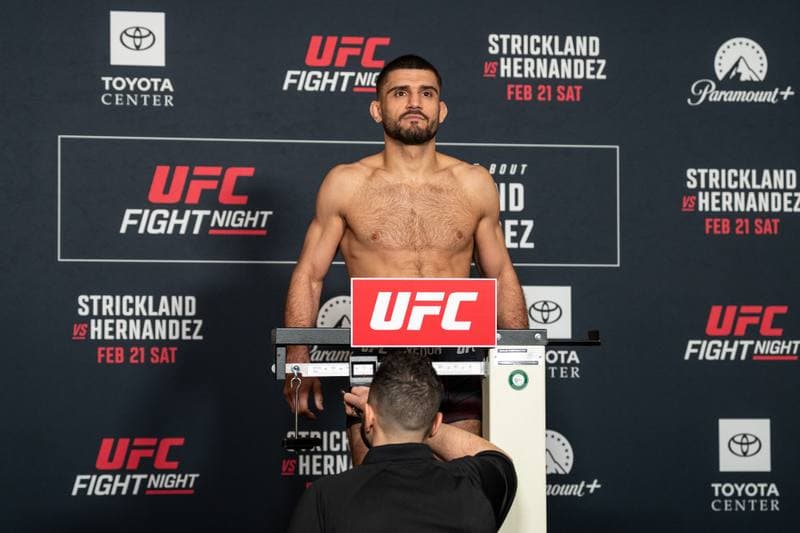 Mixed Martial Arts. UFC Fight Night. Official Weigh-In. 20.02.2026