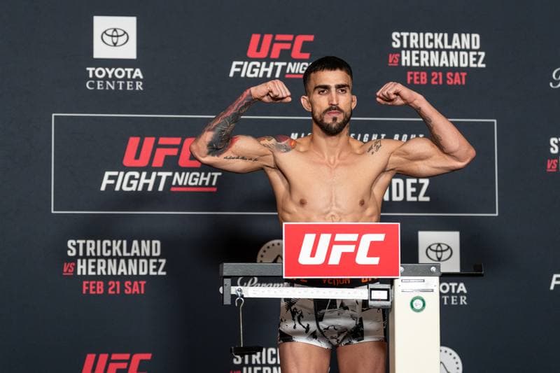 Mixed Martial Arts. UFC Fight Night. Official Weigh-In. 20.02.2026