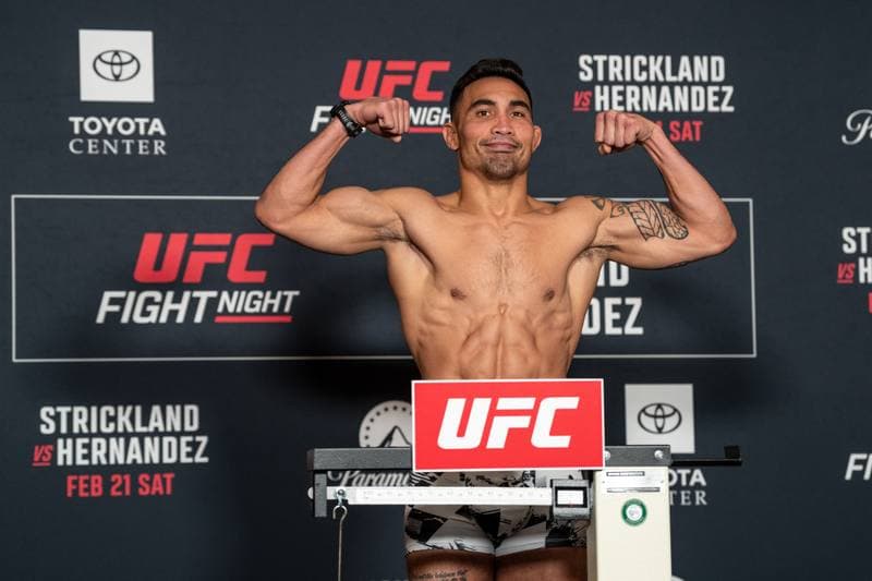 Mixed Martial Arts. UFC Fight Night. Official Weigh-In. 20.02.2026
