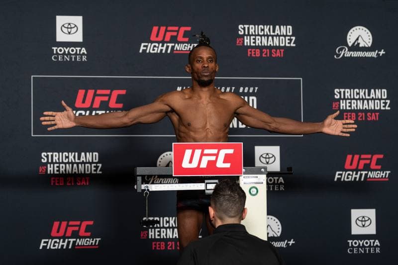 Mixed Martial Arts. UFC Fight Night. Official Weigh-In. 20.02.2026