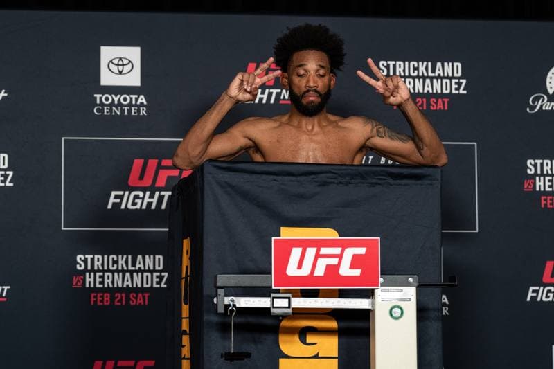 Mixed Martial Arts. UFC Fight Night. Official Weigh-In. 20.02.2026