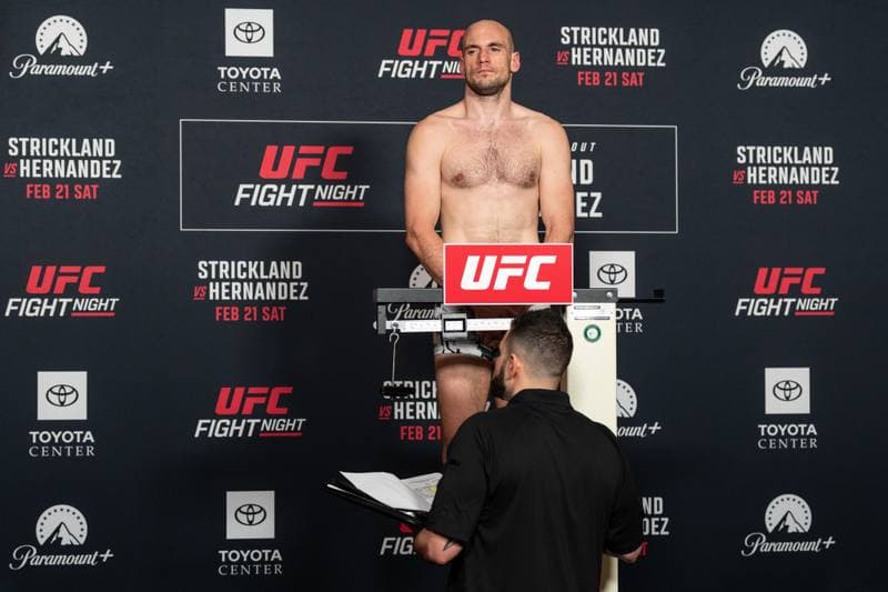 Mixed Martial Arts. UFC Fight Night. Official Weigh-In. 20.02.2026