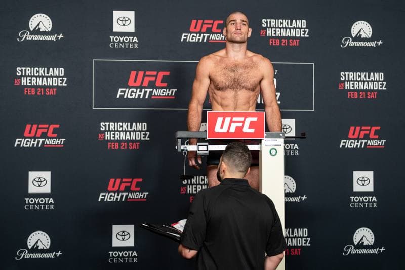 Mixed Martial Arts. UFC Fight Night. Official Weigh-In. 20.02.2026