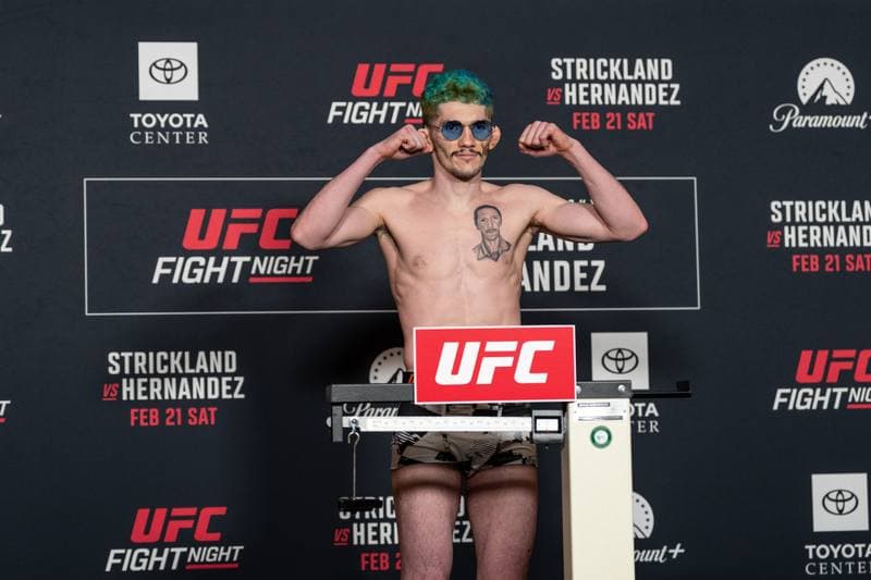 Mixed Martial Arts. UFC Fight Night. Official Weigh-In. 20.02.2026