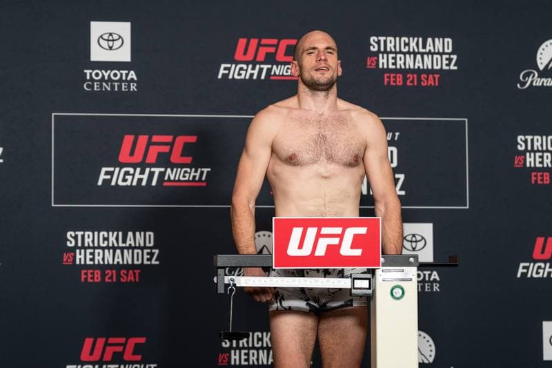 Mixed Martial Arts. UFC Fight Night. Official Weigh-In. 20.02.2026
