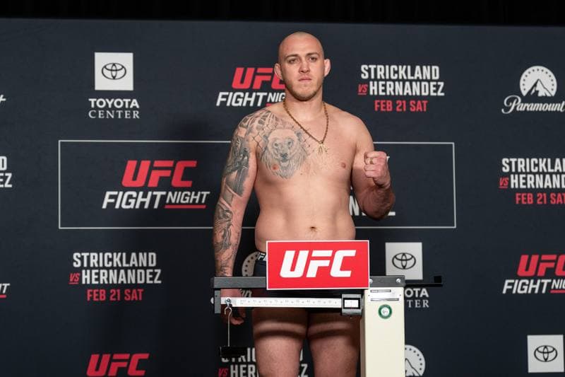 Mixed Martial Arts. UFC Fight Night. Official Weigh-In. 20.02.2026