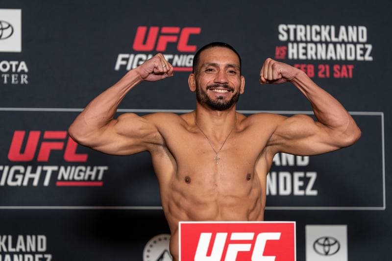 Mixed Martial Arts. UFC Fight Night. Official Weigh-In. 20.02.2026