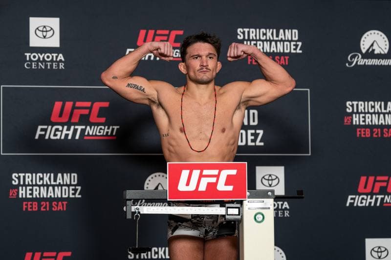 Mixed Martial Arts. UFC Fight Night. Official Weigh-In. 20.02.2026