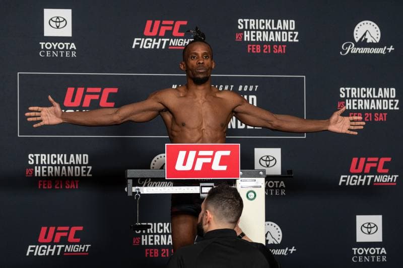 Mixed Martial Arts. UFC Fight Night. Official Weigh-In. 20.02.2026