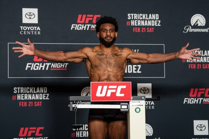 Mixed Martial Arts. UFC Fight Night. Official Weigh-In. 20.02.2026
