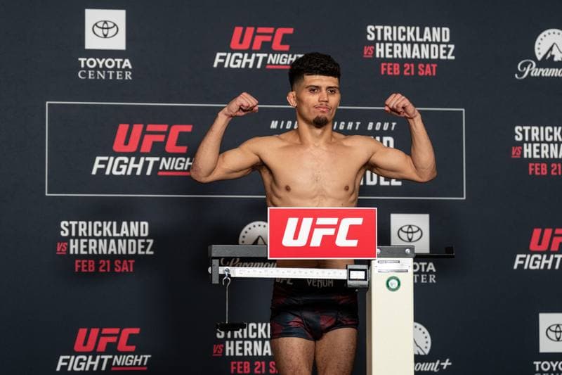 Mixed Martial Arts. UFC Fight Night. Official Weigh-In. 20.02.2026