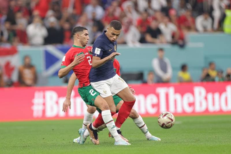 Football. FIFA World Cup. France - Morocco. 14.11.2022