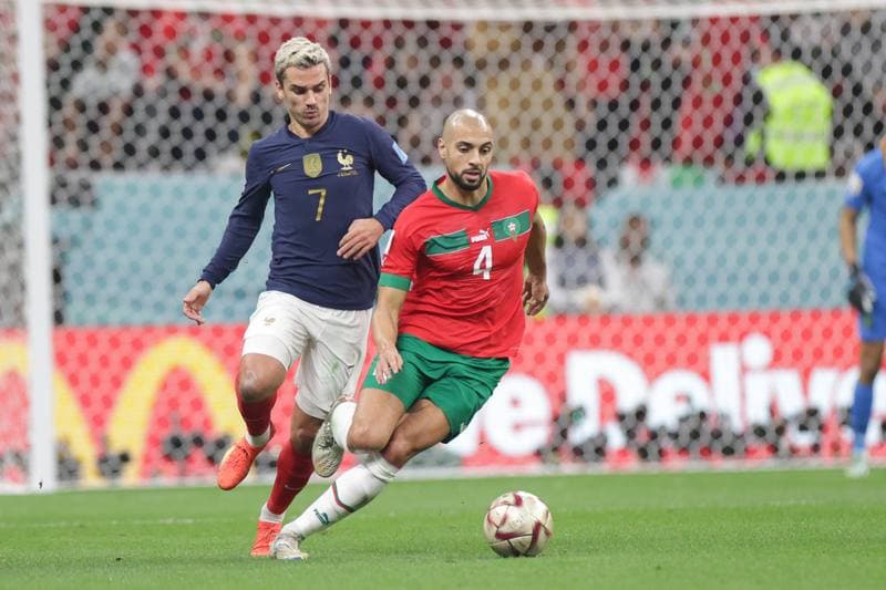 Football. FIFA World Cup. France - Morocco. 14.11.2022