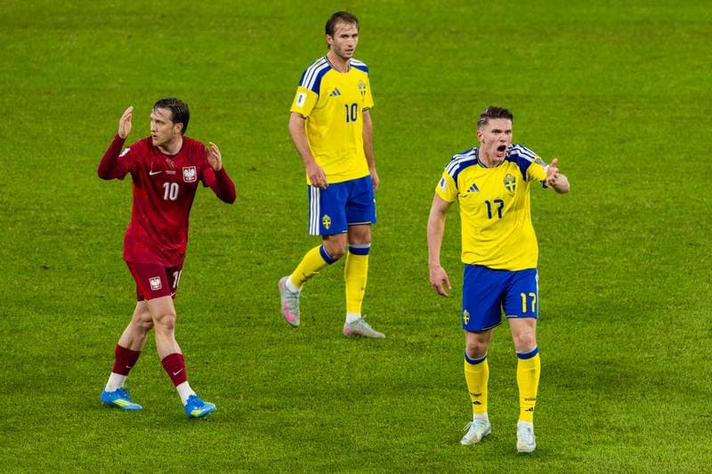 Football. FIFA World Cup Qualifier. Sweden - Poland. 31.03.2026