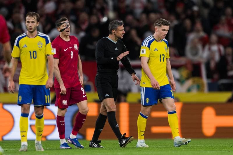 Football. FIFA World Cup Qualifier. Sweden - Poland. 31.03.2026
