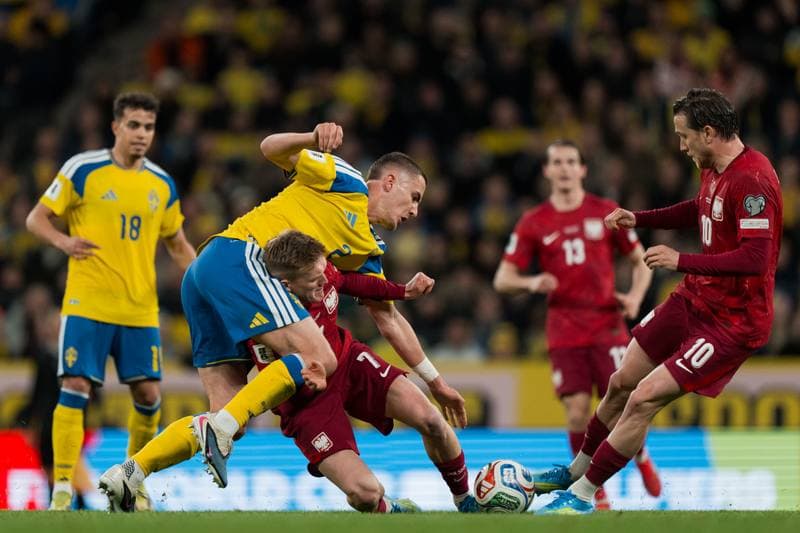 Football. FIFA World Cup Qualifier. Sweden - Poland. 31.03.2026